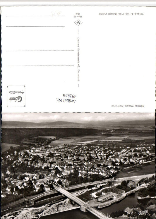 492856,Hameln an d. Weser Klütviertel Totale Fliegeraufnahme