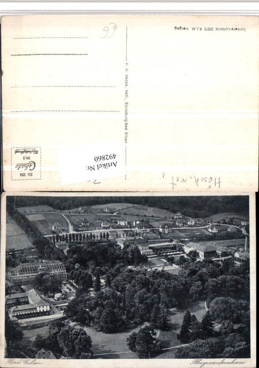 492860,Bad Eilsen Teilansicht Fliegeraufnahme