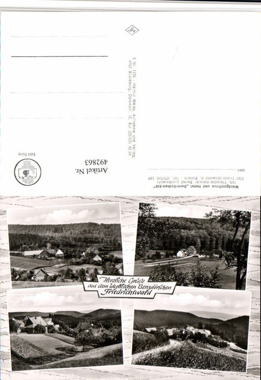 492863,Friedrichswald b. Rinteln Waldgasthaus Hotel Dornröschen Mehrbildkarte