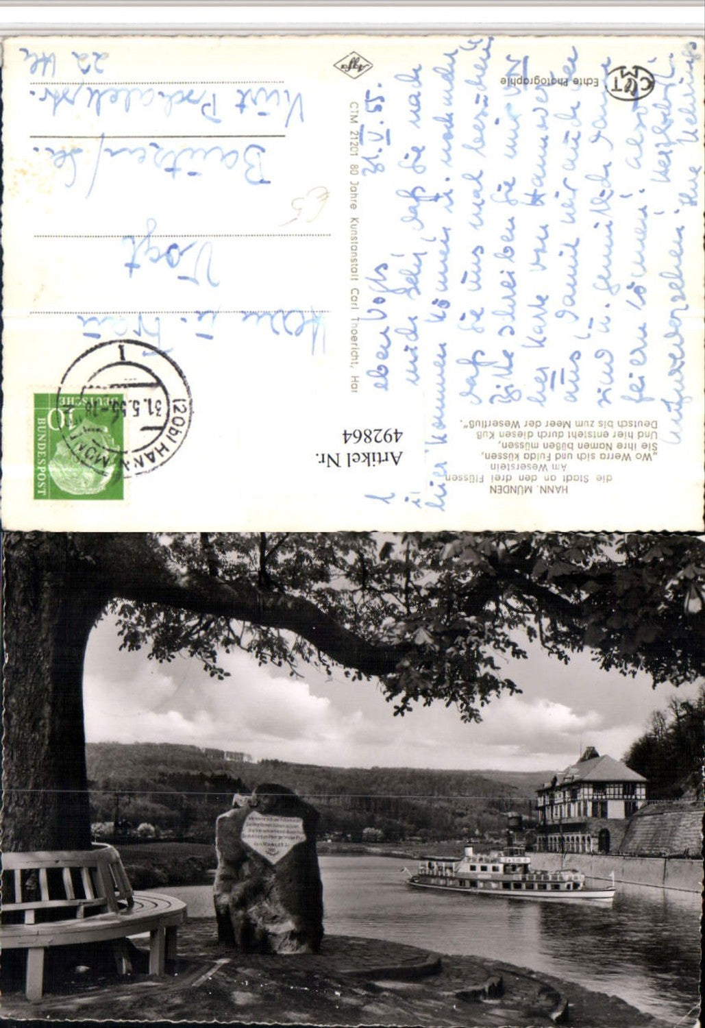 492864,Hannoversch Münden Weserstein Dampfer