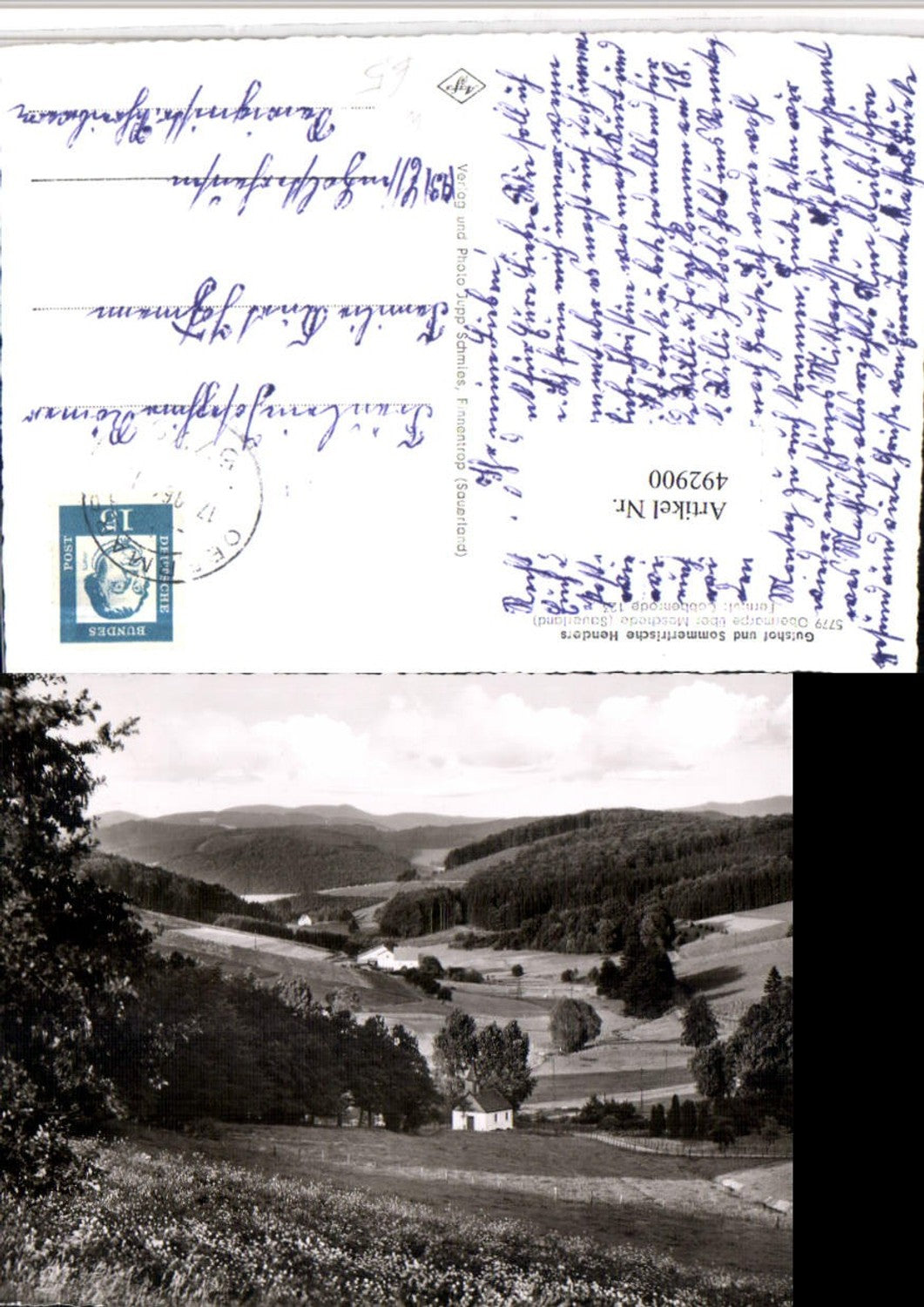 492900,Obermarpe b. Meschede Gutshof Henders Landschaft