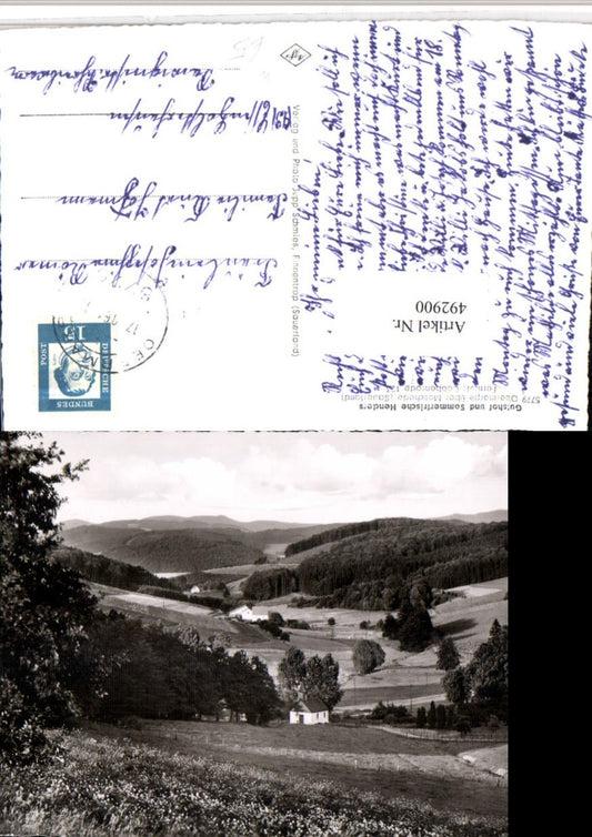 492900,Obermarpe b. Meschede Gutshof Henders Landschaft