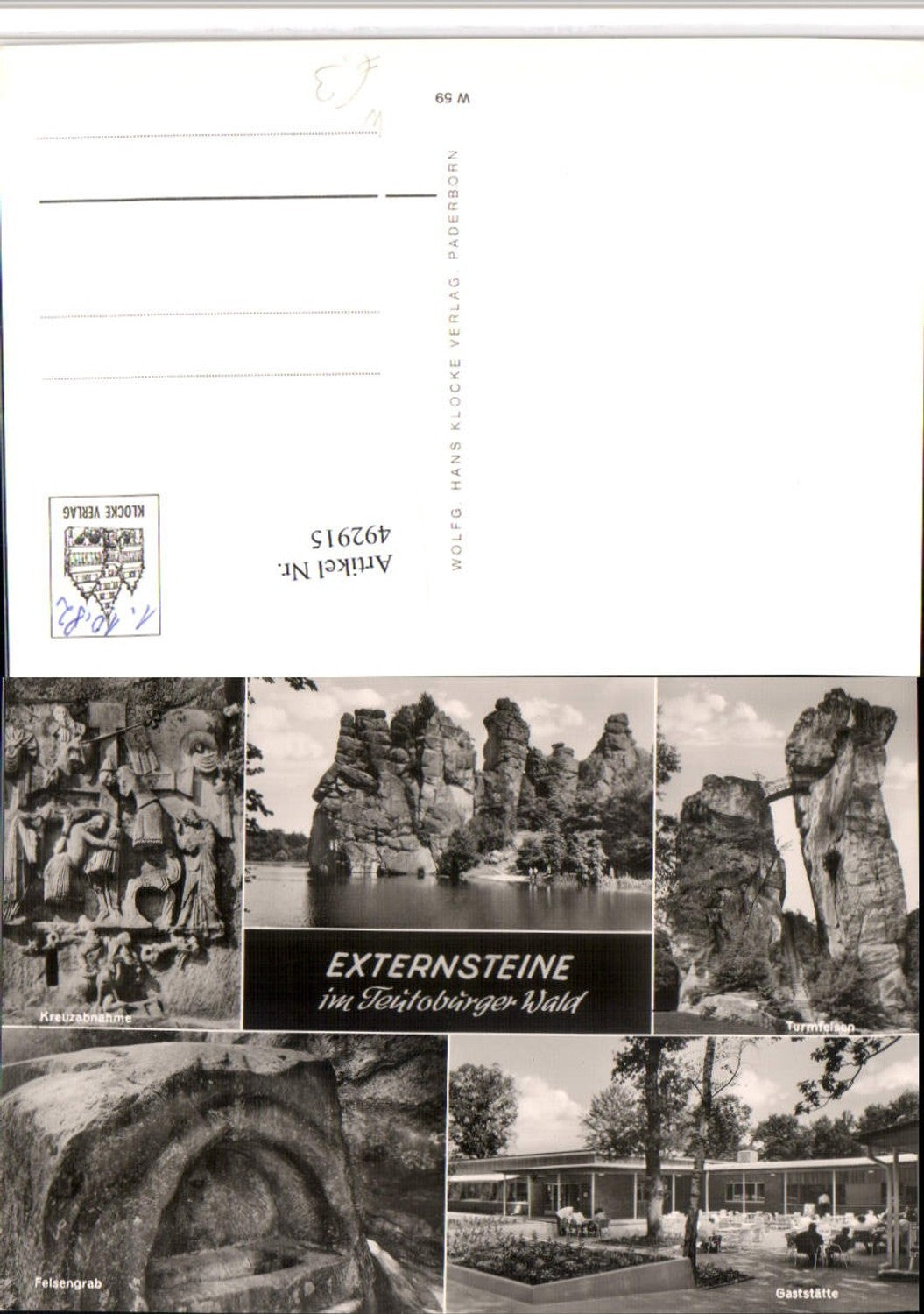 492915,Externsteine b. Horn-Bad Meinberg Felsen Gaststätte Mehrbildkarte
