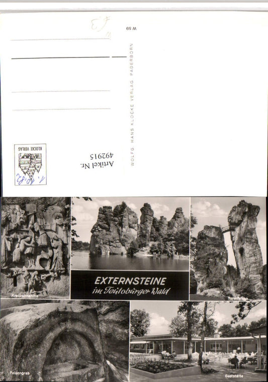 492915,Externsteine b. Horn-Bad Meinberg Felsen Gaststätte Mehrbildkarte