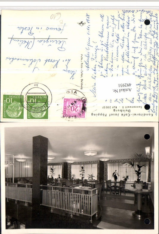 492931,Duisburg Konditorei Cafe Josef Pöpping Innenansicht