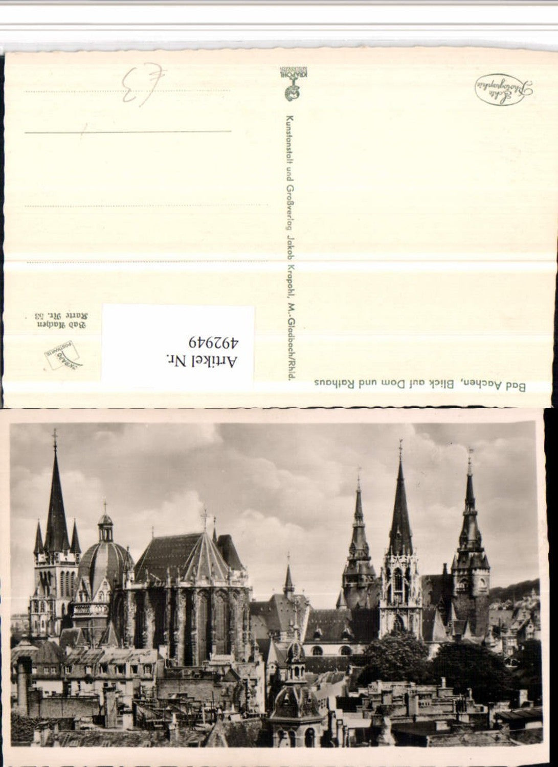 492949,Bad Aachen Blick auf Dom Kirche u. Rathaus