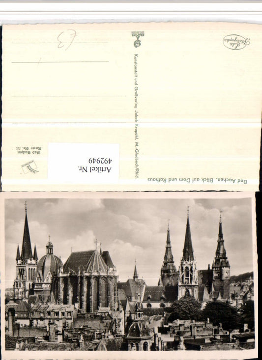 492949,Bad Aachen Blick auf Dom Kirche u. Rathaus