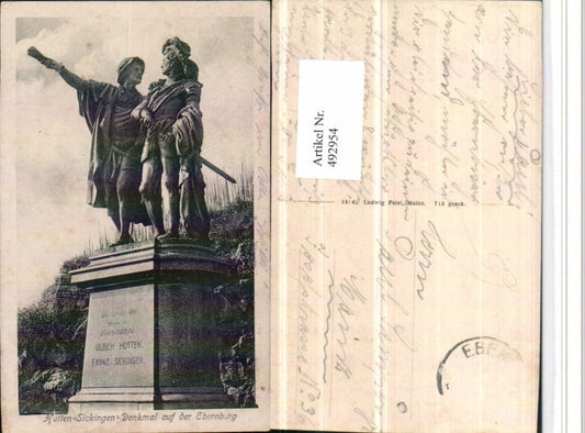 492954,Bad Münster am Stein Ebernburg Hutten-Sickingen-Denkmal