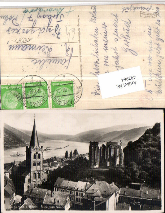 492964,Bacharach am Rhein Teilansicht Kirche