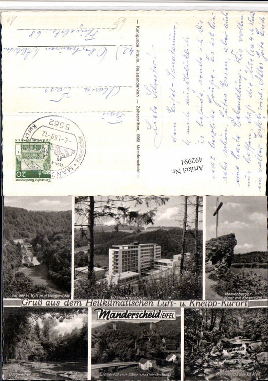 492991,Manderscheid in d. Eifel Sanatorium Burg Weiher Mehrbildkarte