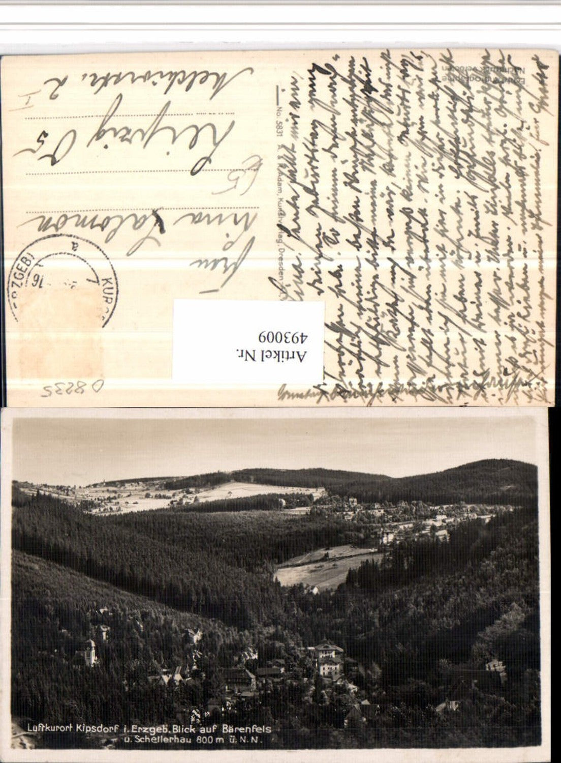 493009,Kipsdorf im Erzgebirge Totale m. Bärenfels u. Schellerhau