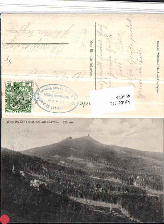 493026,Hochwald vom Scharfenstein b. Oybin