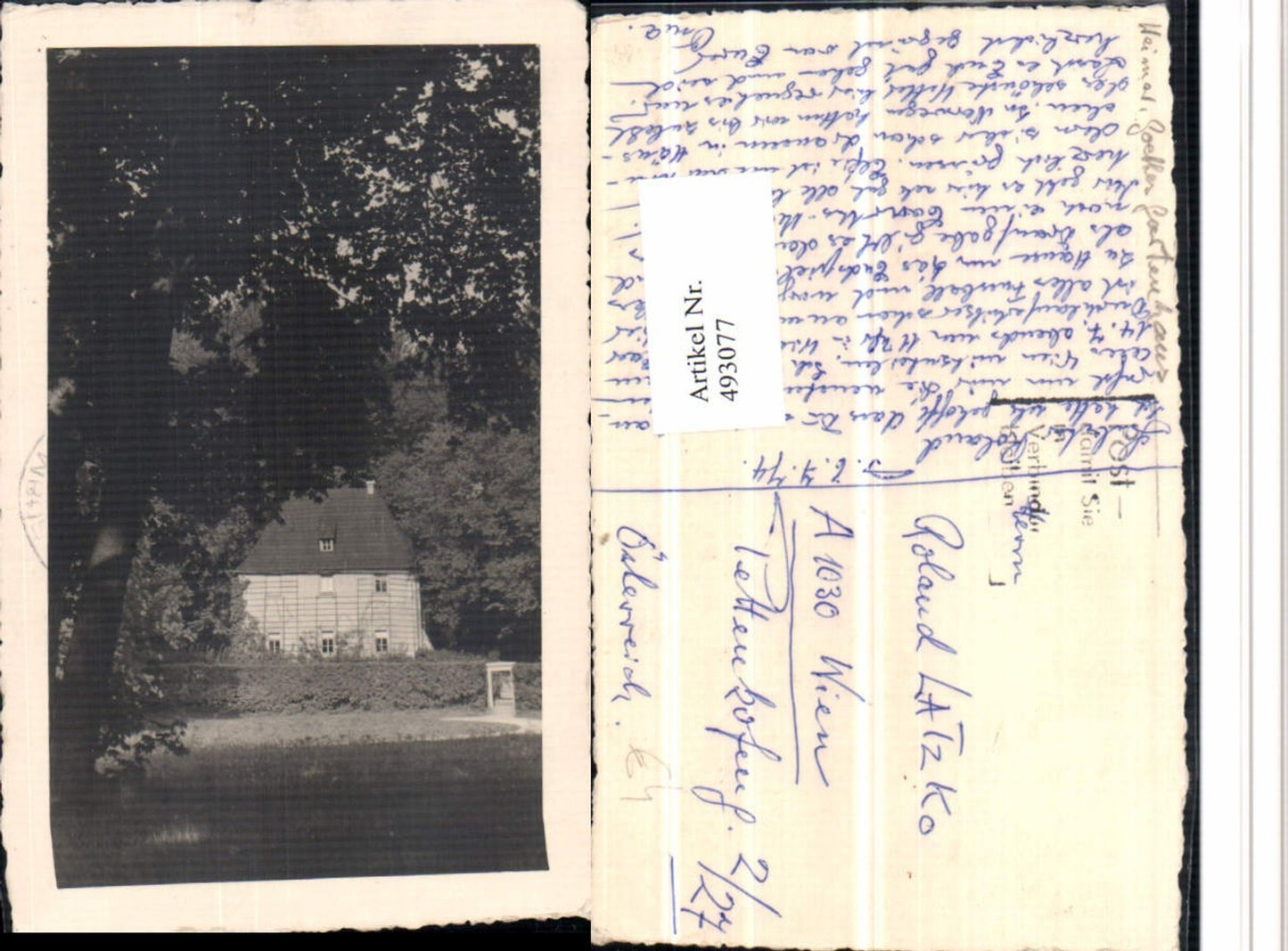 493077,Weimar Goethes Gartenhaus