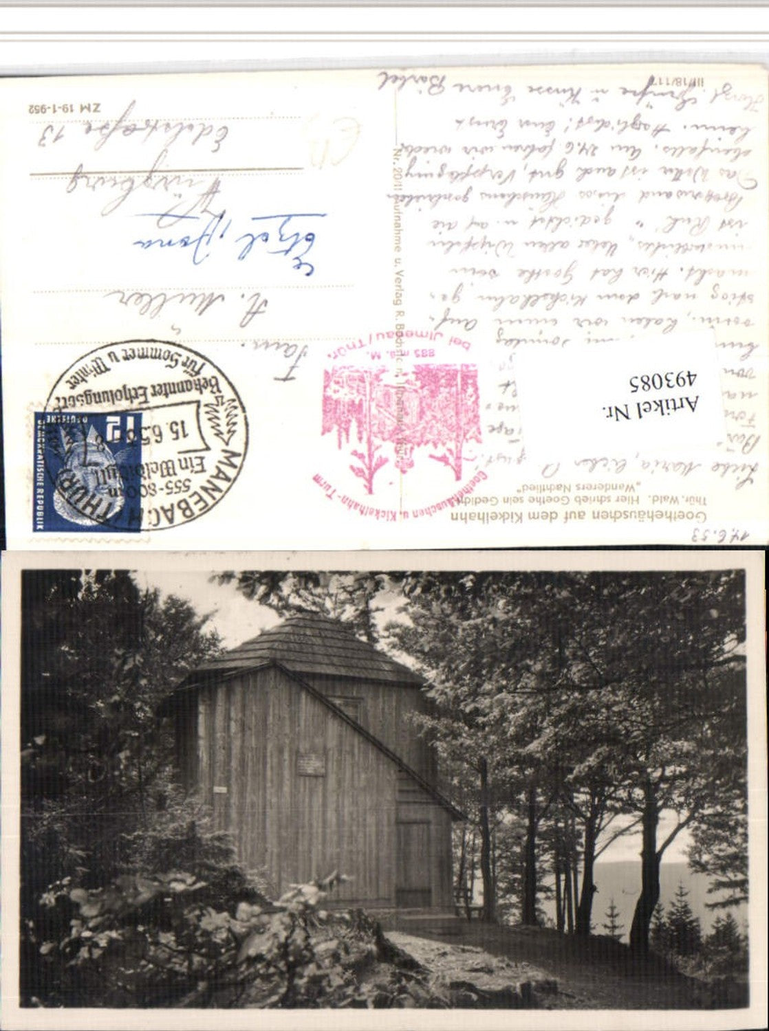 493085, Kickelhahn near Ilmenau, Goethe House