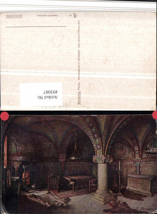 493087, Artist AK B. Pierson Eisenach Wartburg Kemenate hl. Elisabeth