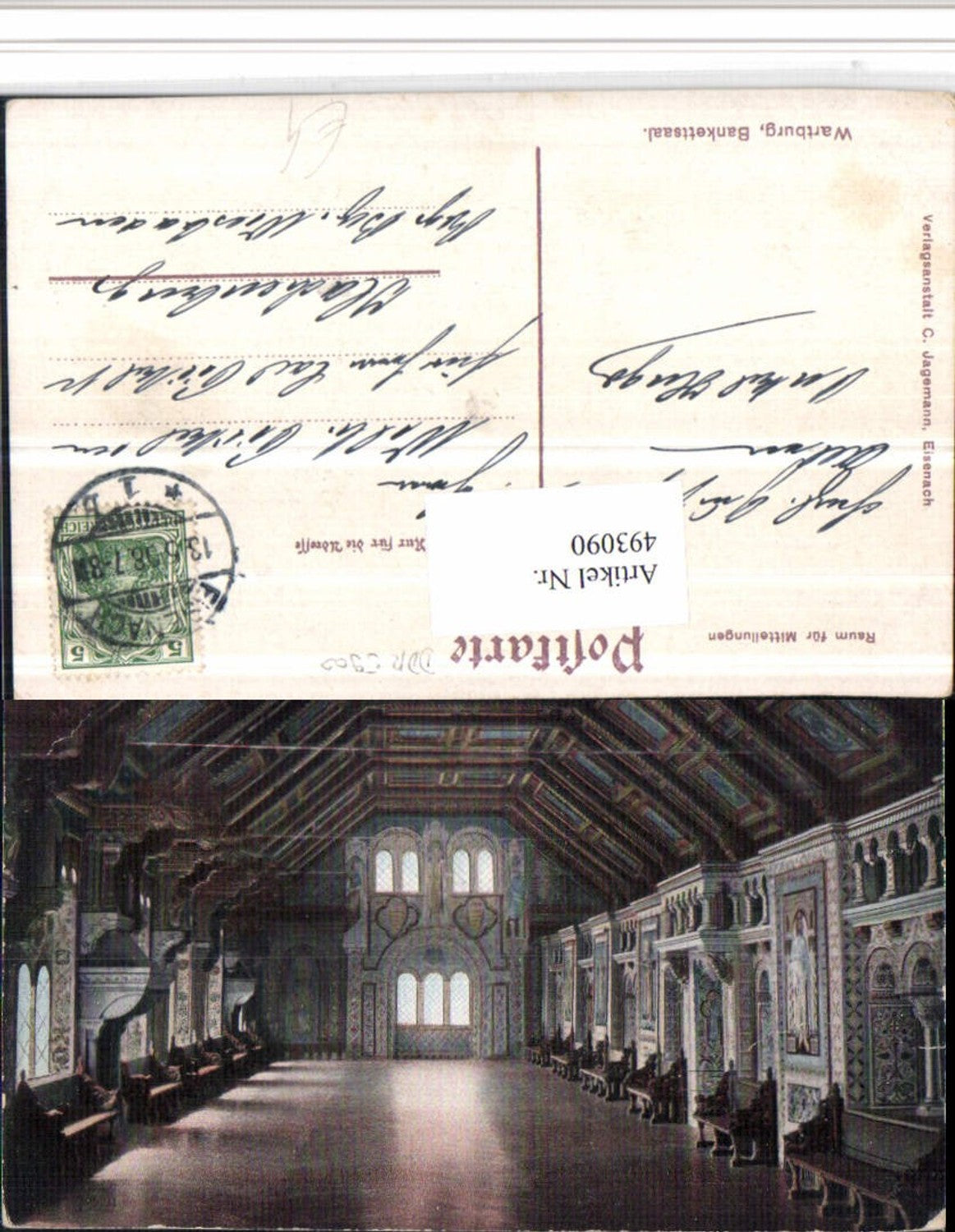 493090, Eisenach Wartburg Castle Banquet Hall