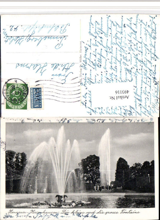 493116,Hannover Herrenhausen Kleine u. Große Fontäne