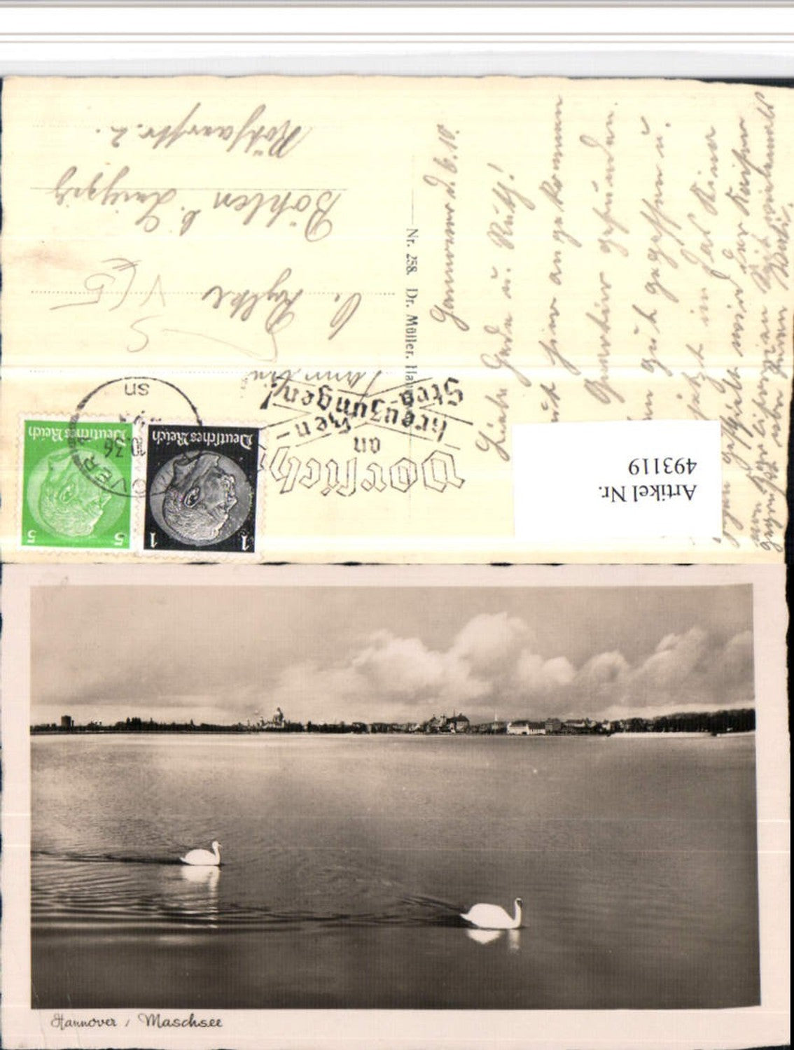 493119,Hannover Maschsee pub Dr. Müller 258 Vorsicht Straßenkreuzungen Stempel