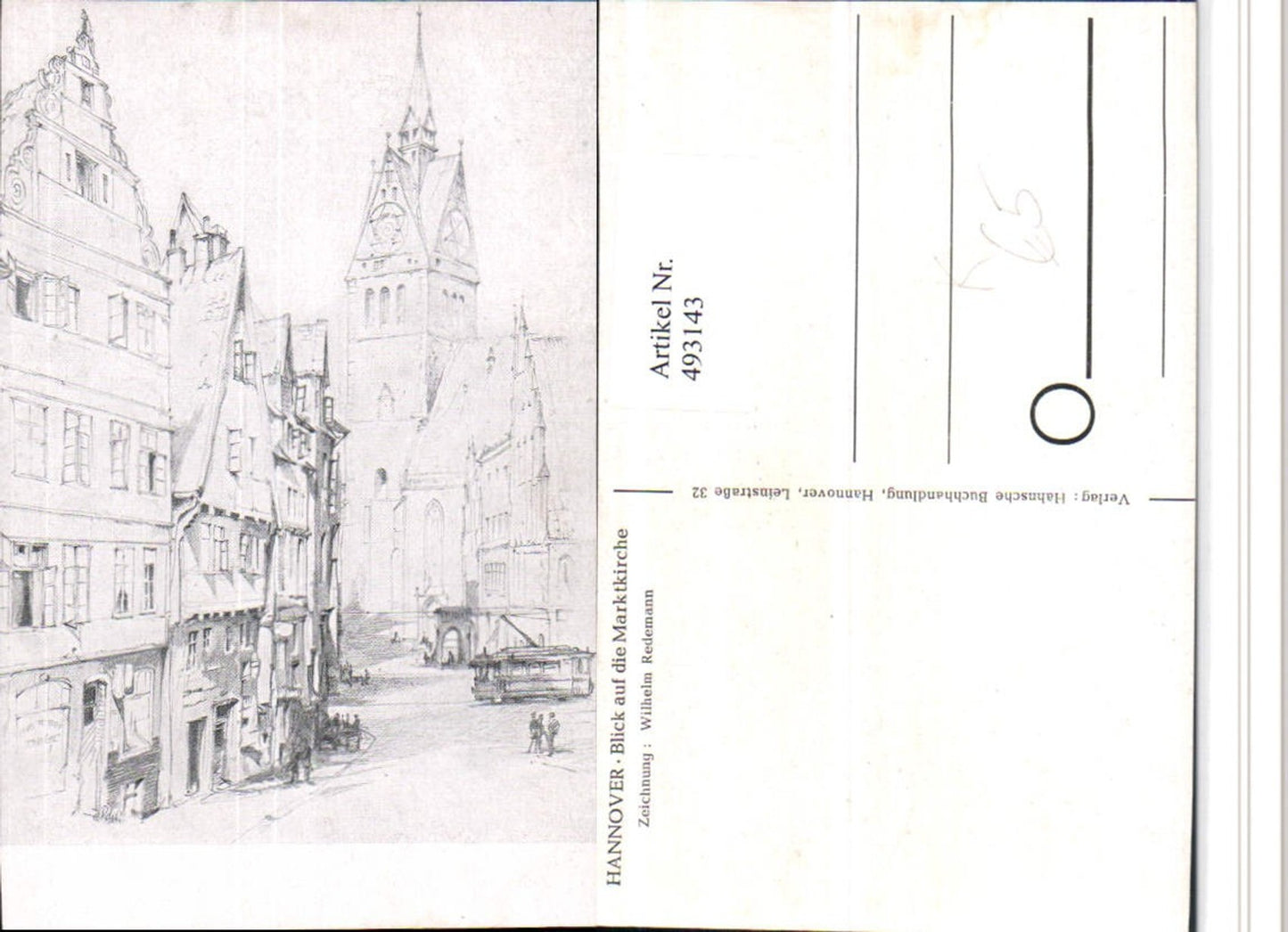 493143,Künstler AK Wilhelm Redemann Hannover Marktkirche Kirche