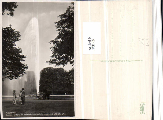 493146,Hannover Herrenhausen Schlosspark Große Fontäne