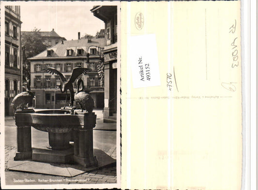 493152, Baden-Baden Heron Fountain