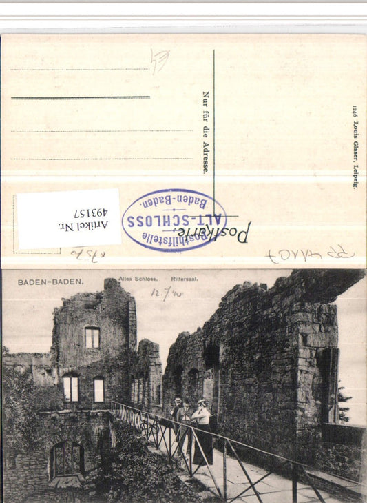 493157, Baden-Baden Old Castle Knights' Hall Ruins