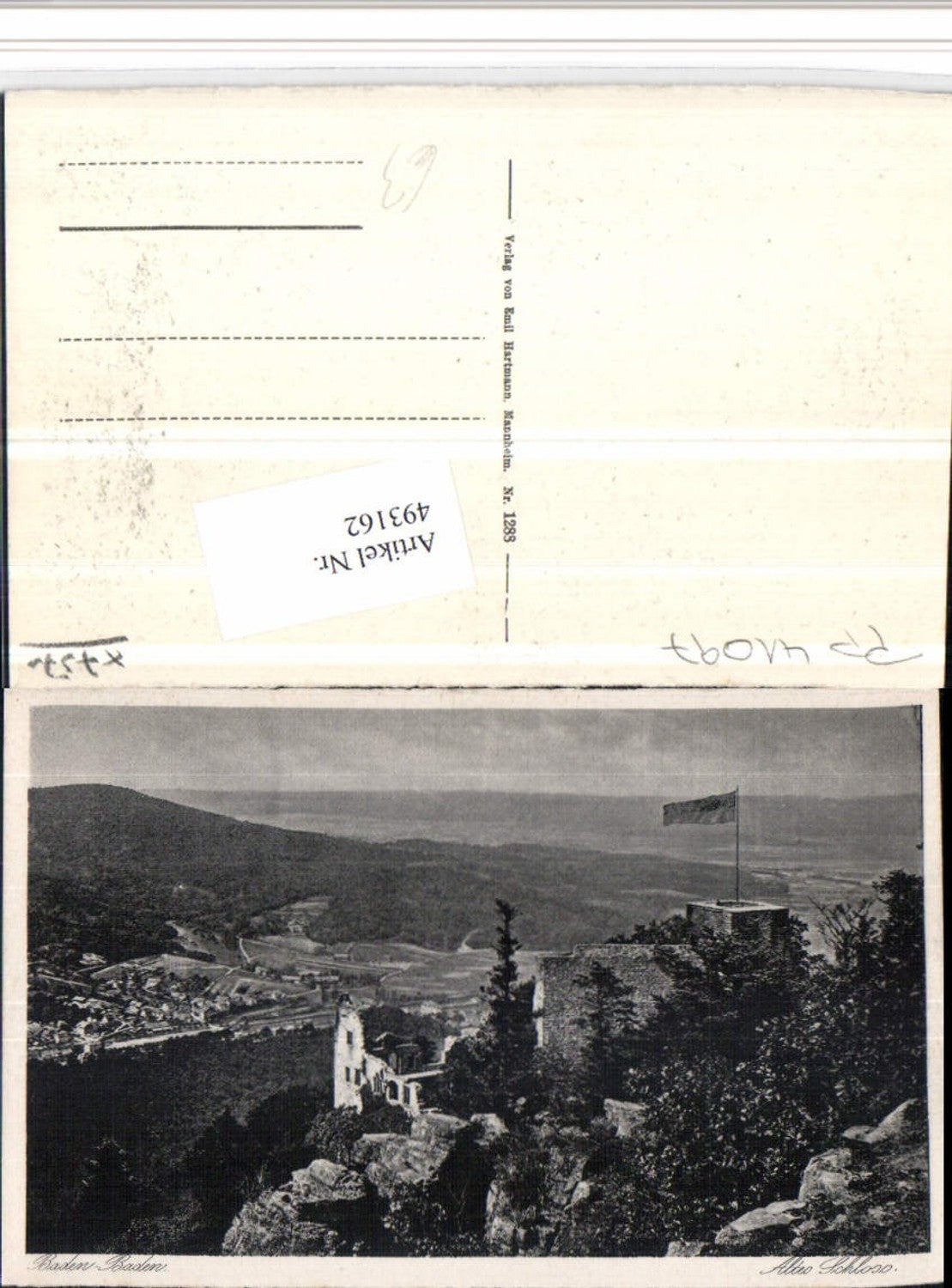 493162,Baden-Baden Altes Schloss Ruine