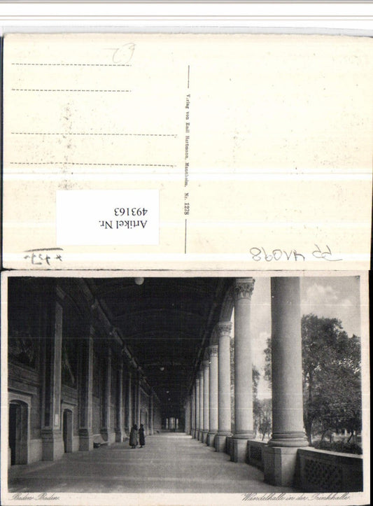 493163, Baden-Baden, Wandelhalle in the Trinkhalle (pump room), columns