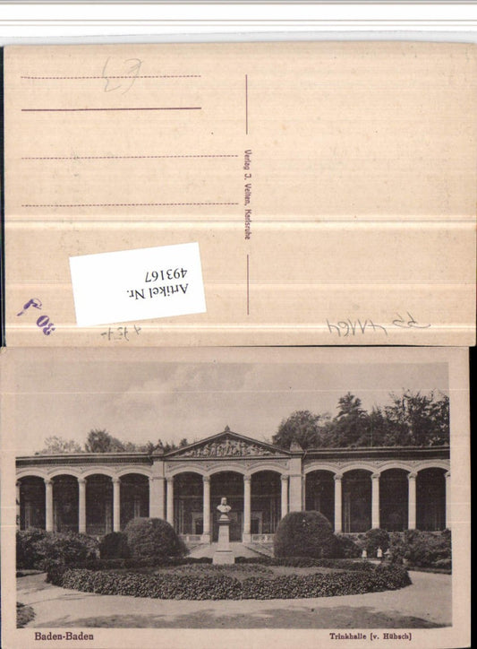 493167, Baden-Baden Trinkhalle Bust