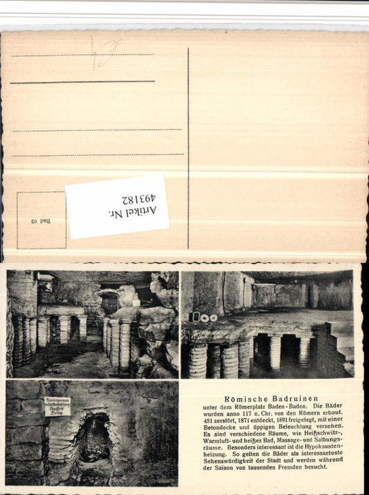 493182, Baden-Baden Roman Bath Ruins Multi-image Map