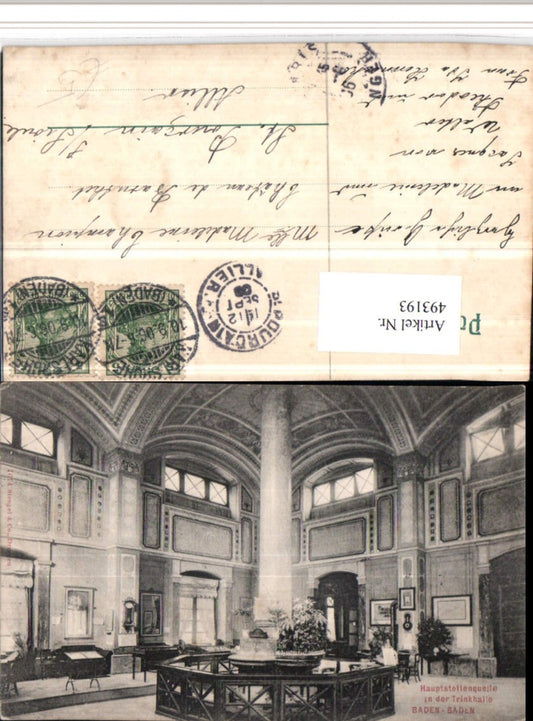 493193, Baden-Baden Trinkhalle Hauptstollenquelle Quelle