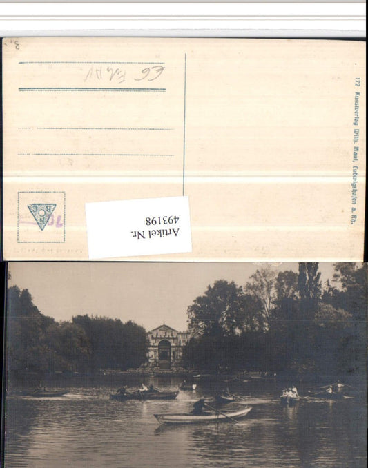 493198, Photo AK Karlsruhe City Garden Lake Rowing boats