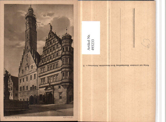 493233,Rothenburg ob d. Tauber Rathaus Erker Turm