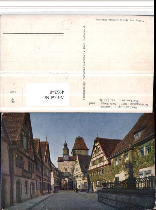 493248,Rothenburg ob d. Tauber Rödergasse m. Röderbogen u. Markusturm