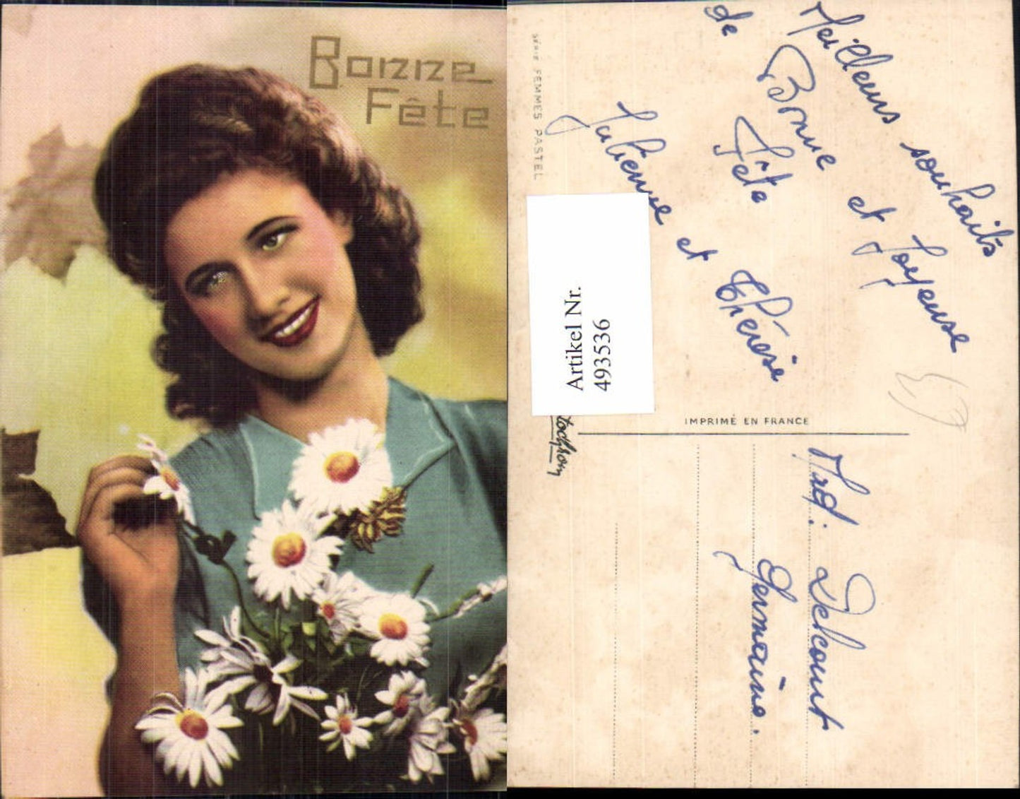 493536,Frau Lockenkopf Margeriten Blumen Bonne Fete