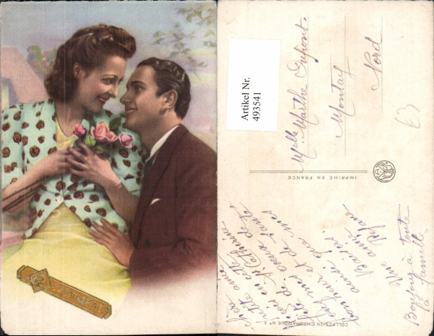 493541,Paar Liebe Verliebter Blick Rosen Ste Catherine