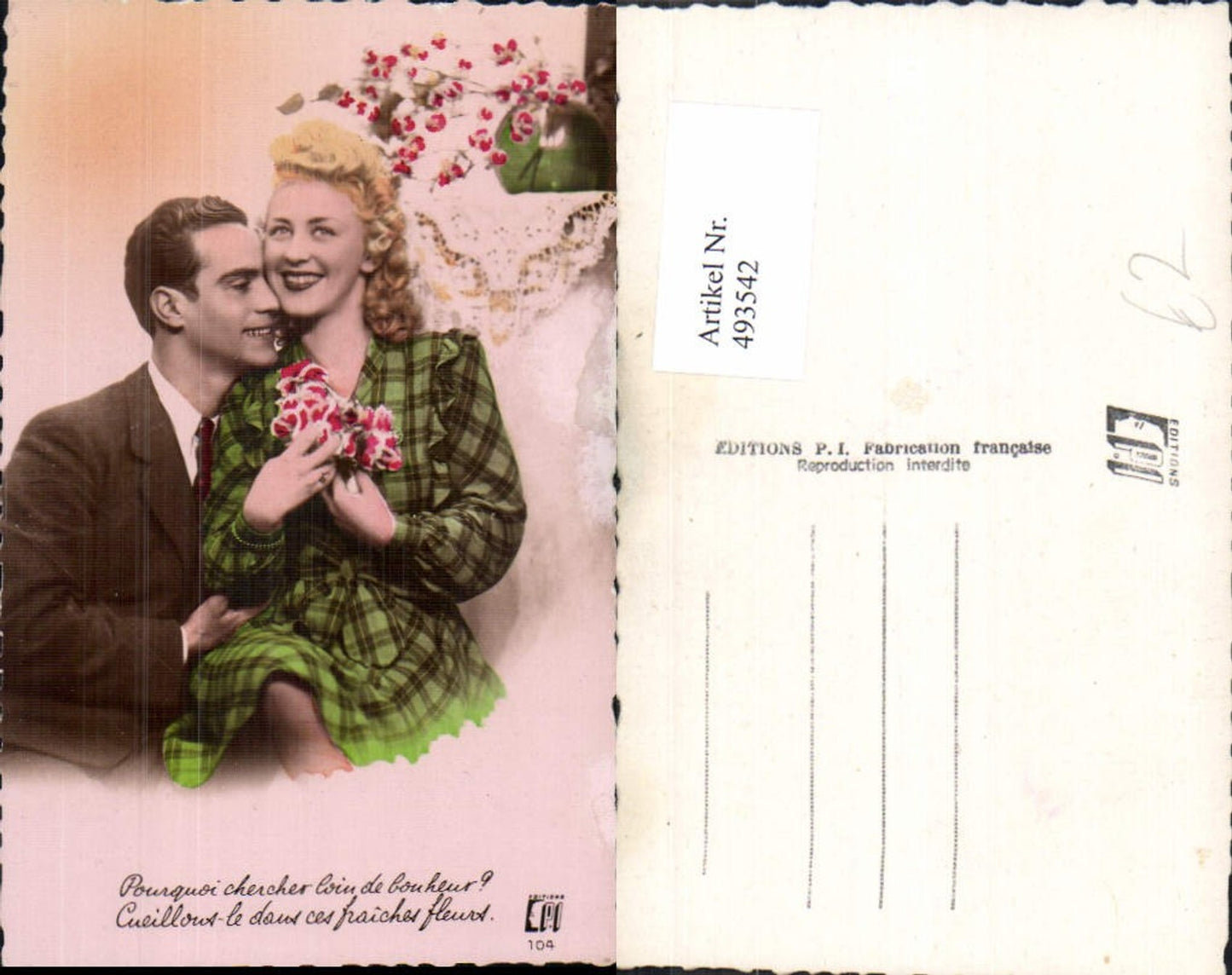 493542,Paar Liebe Blumen Spruch