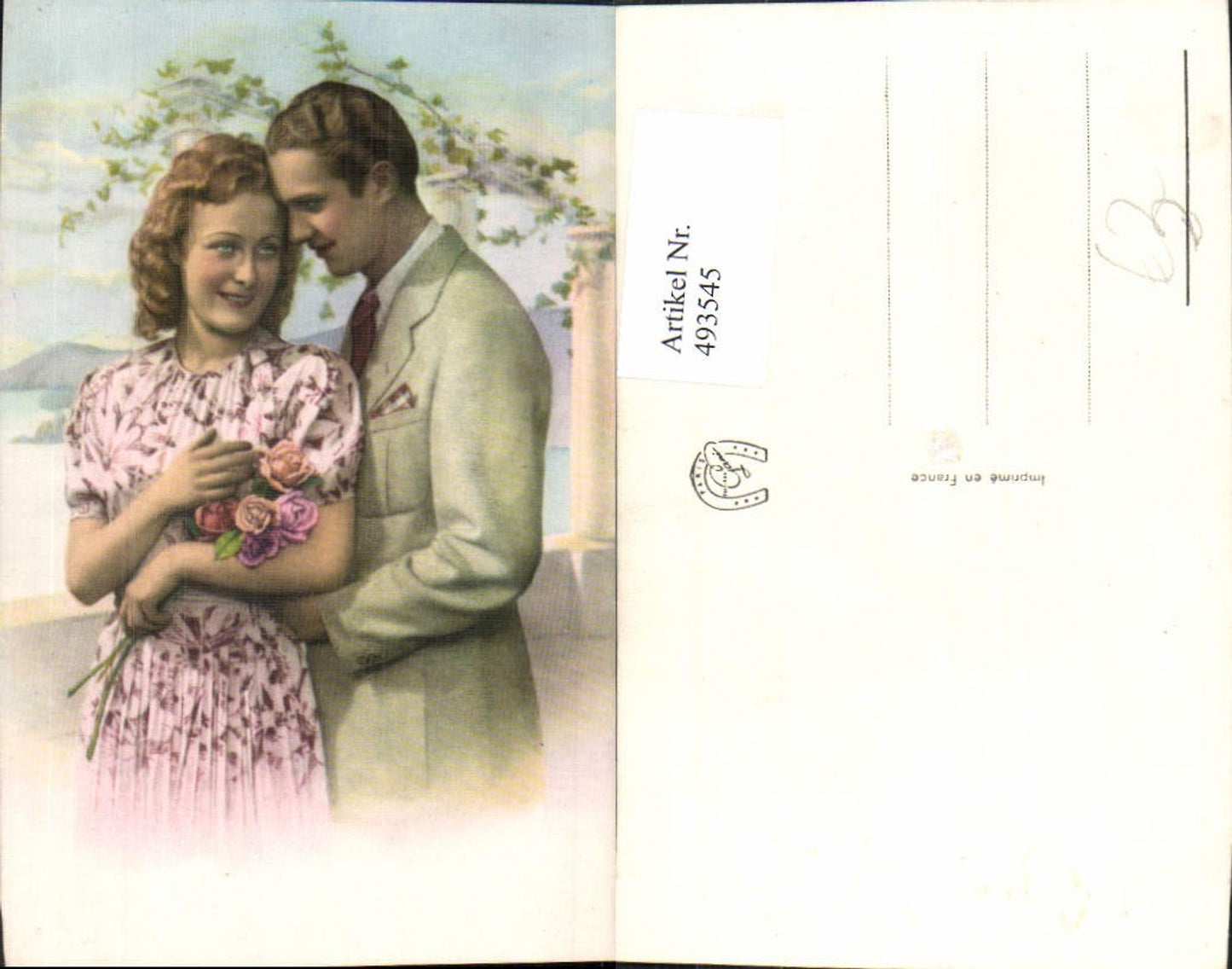 493545,Paar Liebe Verliebter Blick Rosen Blumen