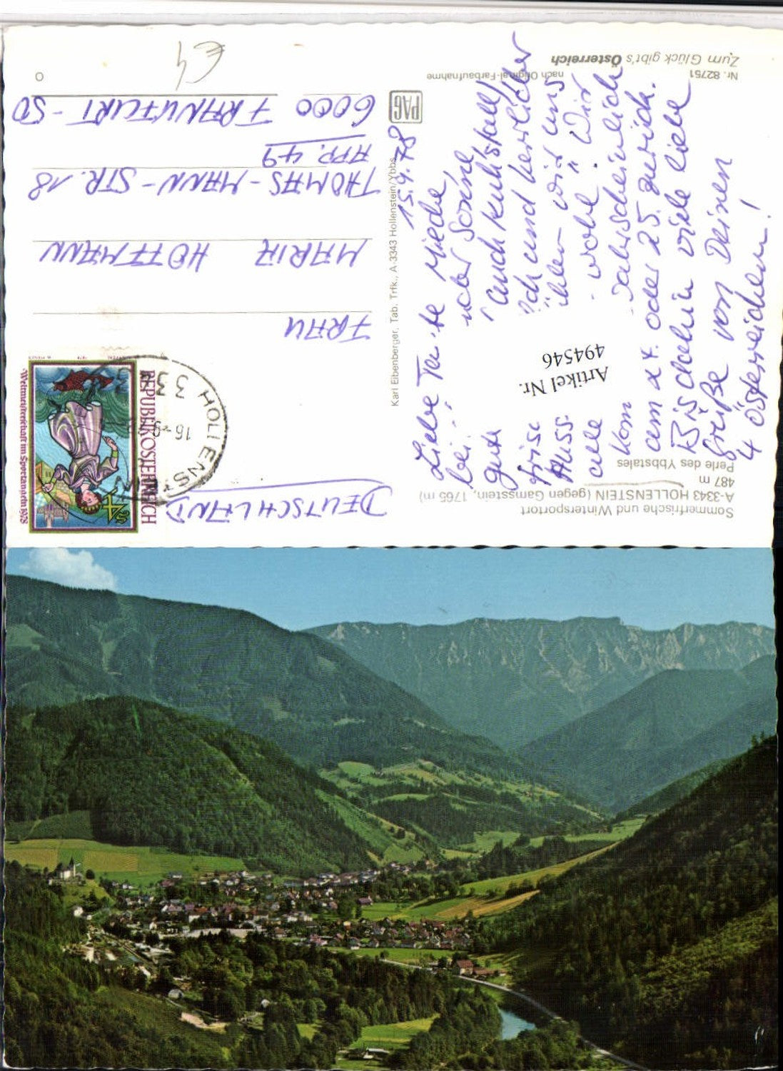 494546,Hollenstein Totale geg. Gamsstein Bergkulisse