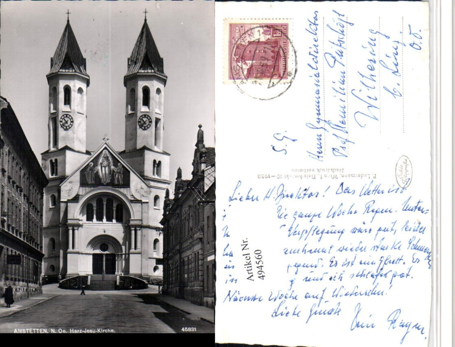 494560,Amstetten Herz-Jesu-Kirche Straßenansicht