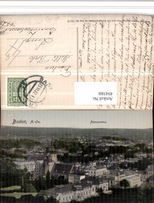 494580,Baden Panorama Totale pub Sperling 1714