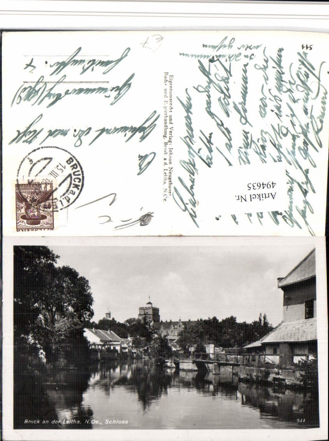 494635,Bruck an d. Leitha Teilansicht m. Schloss