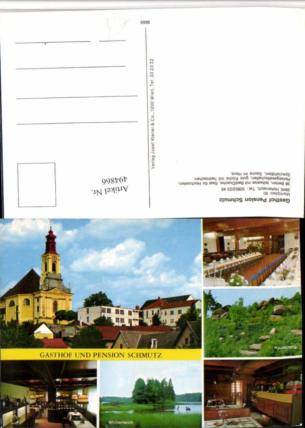 4947866,Hoheneich Kirche Gasthof Pension Schmutz Mehrbildkarte