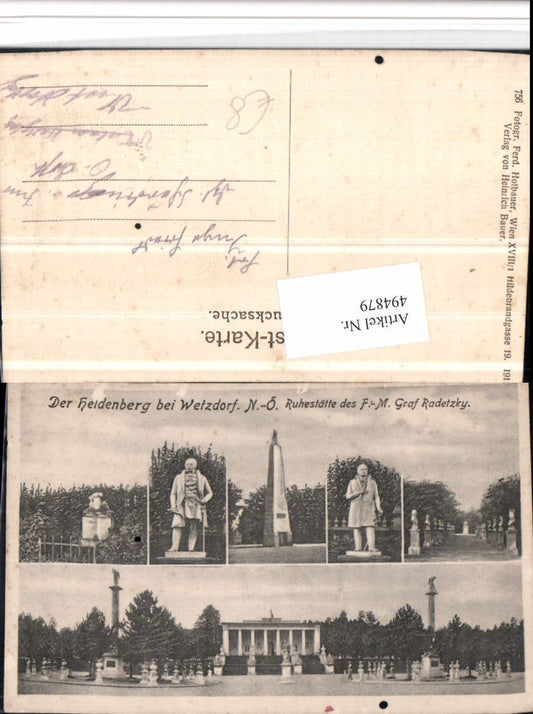4947879,Heldenberg b. Wetzdorf Ruhestätte Graf Radetzky Mehrbildkarte