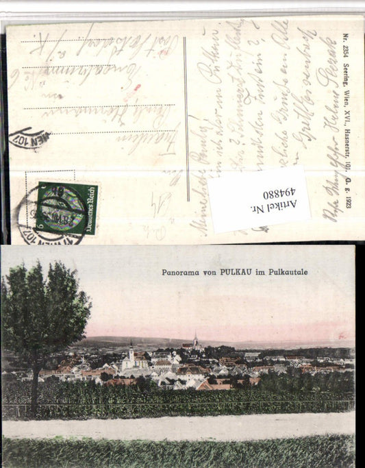 4947880,Panorama von Pulkau im Pulkautale Totale