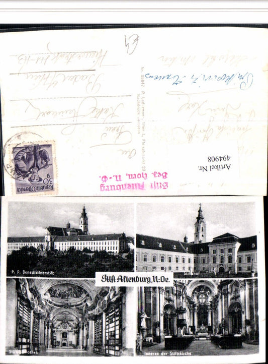 4947908,Stift Altenburg b. Horn Hof Bibliothek Mehrbildkarte