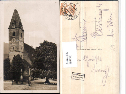 4947959,Spitz an d. Donau Kirche Brunnen