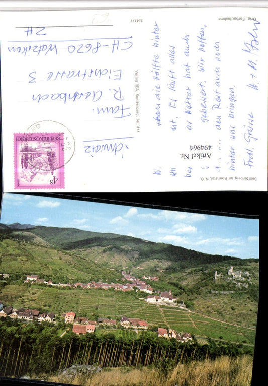 4947964,Senftenberg im Kremstal Totale m. Ruine