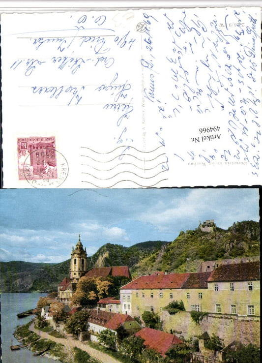 4947966,Dürnstein in d. Wachau Teilansicht Kirche m. Ruine