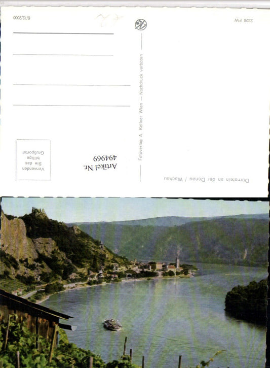 4947969,Dürnstein an d. Donau Totale m. Ruine